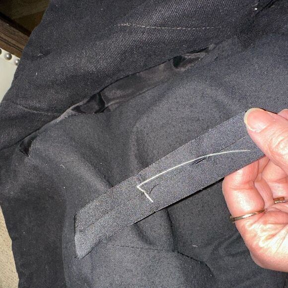 Designer made in Italy leather trimmed long coat size S - Picture 8 of 13